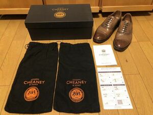 CHEANEY（チーニー）WILFRED ESPRESSO / ウィルフレッド エスプレッソ UK6.5E 箱/袋付 セミブローグ 125ラスト ブラウン 薄茶色