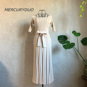 [ прекрасный товар ]MERCURYDUO Mercury Duo ... плетеный flair вязаный One-piece бежевый свободный размер 002010301501