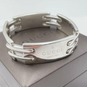 1円～ GUCCI グッチ オールド プレート ブレスレット トムフォード バングル シルバー アクセサリー メンズ レディース Ag925 付属品あり