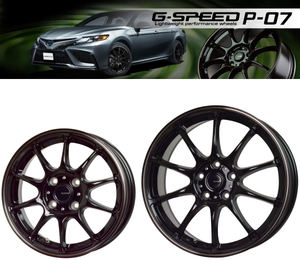 業販限定販売 冬用 4本セット 軽量 G.speed P-07 BK/BR 16インチ 6.5J+38 ダンロップ WM03 195/65R16 新型-プリウス(60系)