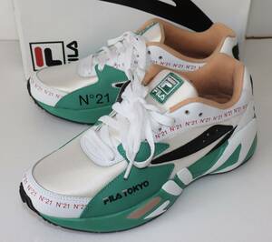 定価21000 新品 本物 N°21 × FILA ヌメロヴェントゥーノ フィラ ユニセックス Mind Blower スニーカー F0543 26cm 1043