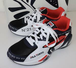 定価21000 新品 本物 N°21 × FILA ヌメロヴェントゥーノ フィラ ユニセックス Mind Blower スニーカー F0543 27cm 1038