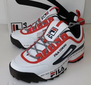 定価21000 新品 本物 N°21 × FILA ヌメロヴェントゥーノ フィラ ユニセックス Disruptor2 ディスラプター スニーカー F0542 26cm 1025