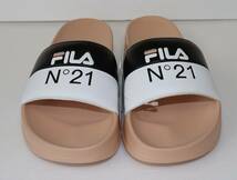 定価9000 新品 本物 N°21 × FILA ヌメロヴェントゥーノ フィラ ユニセックス サンダル Drifter F0544 25cm 1017_画像2