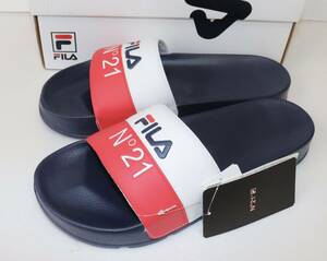 定価9000 新品 本物 N°21 × FILA ヌメロヴェントゥーノ フィラ ユニセックス サンダル Drifter F0544 26cm 1011