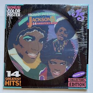 【美品】Michael Jackson & Jackson5 / 14 Greatest Hits ピクチャーディスク ポスター、手袋付