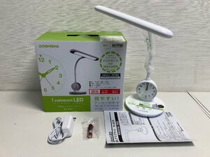 【★99-07-1487】■未使用品■DOSHISHA ドウシシャ LED 目覚ましデスクライト DL-R378ホワイト 白 アナログ時計 デスクライト