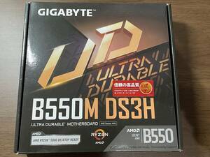 GIGABYTE B550M DS3H 開封済、BIOS立上げ確認のみ おまけSSD64GB