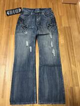  AFFLICTION アフリクション　(苦悩)　MADE IN　USA W30 新品　(髑髏）_画像1