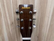 O302-T6-1786 MORRIS モーリス アコースティックギター MD-302LHN アコギ 弦楽器 木目調 ソフトケース付_画像6