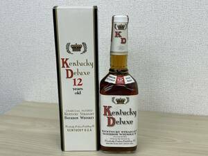 O534-T20-377 Kentucky Deluxe ケンタッキーデラックス 12年 AGED 12 YEARS バーボンウイスキー 750ml 43% 未開封品 箱付き