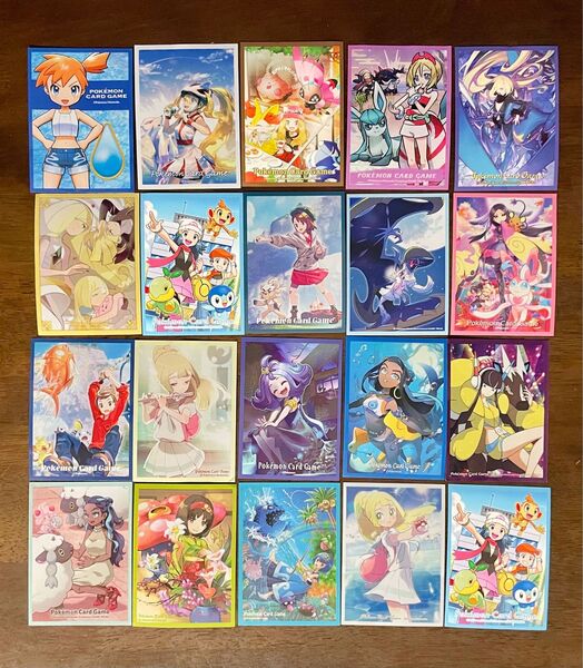 ポケモン スリーブ 女の子サポート 20枚 デッキシールド コレクション セレナ エリカ リーリエ クララ バラ売り ポケカ