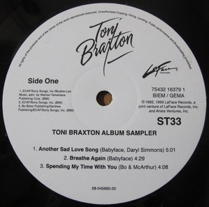 TONI BRAXTON - TONI BRAXTON ALBUM SAMPLER 国内盤12インチ (JPN / UNOFFICIAL / LAFACE / 2002年) (BABYFACE)