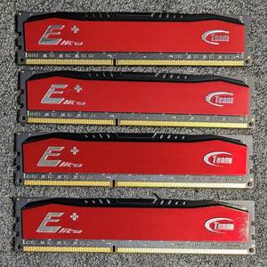 【中古】DDR3メモリ 32GB(8GB4枚組) TEAM TPRD38G1600HC11BK [DDR3-1600 PC3-12800]