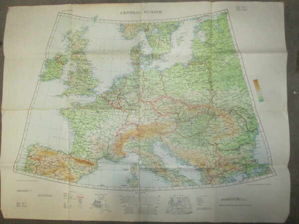古地図 中央ヨーロッパ CENTRAL EUROPE◆1964年?
