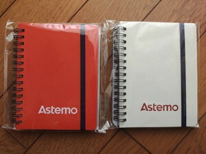 Astemo アステモ ロゴ入り リングノート メモ帳 レッド x ホワイト 新品未開封 JMS ジャパンモビリティショー ホンダ スーパーGT NSX MEMO