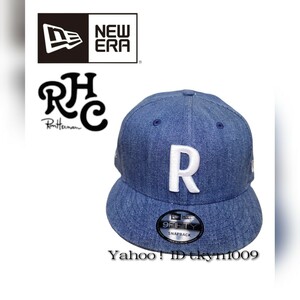 RHC×NEWERA RON HERMAN ロンハーマン ニューエラ “R” 刺繍ロゴ LOGO デニムキャップ ニューエラキャップ 