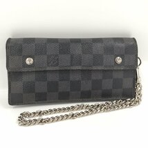 ●ルイヴィトン LOUIS VUITTON ダミエグラフィット アコルディオン 長財布 N60023 イニシャル入り [Jコレ] 489M_画像1