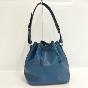 ●ルイヴィトン LOUIS VUITTON プチノエ 巾着 ショルダーバッグ トレドブルー エピ M44105[Jコレ]893 T