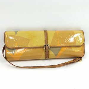 ●ルイヴィトン LOUIS VUITTON ポシェット フルール ショルダーバッグ ヴェルニ イエロー M91117 [Jコレ] 518M