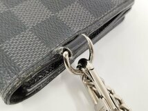 ●ルイヴィトン LOUIS VUITTON ダミエグラフィット アコルディオン 長財布 N60023 イニシャル入り [Jコレ] 489M_画像6