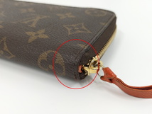 【中古】LOUIS VUITTON ポルトフォイユ クレマンス ラウンドファスナー 長財布 モノグラム ピモン M60743_画像7