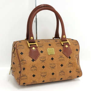 【中古】MCM ボストンバッグ ヴィセトス レザー キャメル