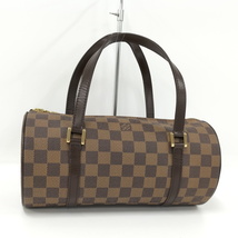 【中古】LOUIS VUITTON パピヨン26 PM ハンドバッグ ダミエ エベヌ N51304_画像1