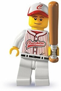LEGO Baseball Player　レゴブロックミニフィギュアシリーズミニフィグ廃盤品