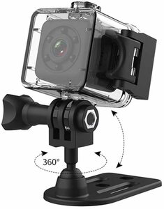 1080P HDアクションカメラ長時間録画/監視カメラ屋外/屋内防水ナイトビジョンミニセキュリティカメラWiFiセキュリティカメラWindows、Mac
