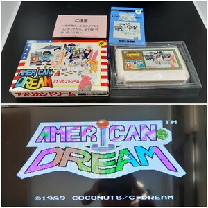 アメリカンドリーム【動作確認済み】ファミコン FC 右1段 箱付き【同梱可能】ケース ソフト 希少 レア カセット ゲーム AMERICAN DREAM