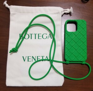 【１円スタート】BOTTEGA VENETA ボッテガヴェネタ iPhone 13pro スマホケース グリーン イントレチャート シリコン