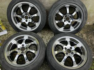 深リム WORK NEZART 16インチ 7J +38 4穴 PCD100 ハブ60 205/50R16 4本