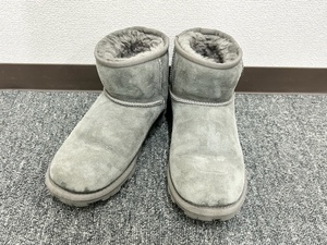 IYS61465　UGG/アグ　ムートン　ブーツ　24cm　レディース　グレー　現状品