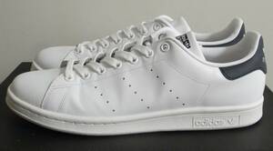 スタンスミス 2018年製 JP28.5cm 白×紺 M20325 生産終了 天然皮革 adidas stansmith M品番 ホワイト×ネイビー ABCマート 定番モデル