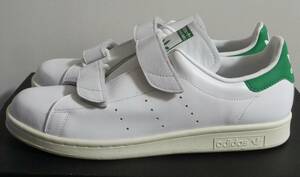  almost new goods fast 2016 year made JP28.5cm white × green S76662 velcro production end natural leather adidas fast Stansmith liking also white × green 