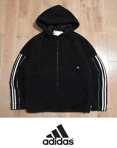 【即決】新品 adidas CITY 3ストライプ ボアジャケット 2XL HP1374 フリース ★