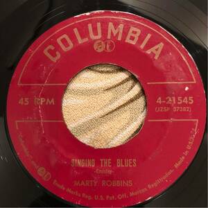 MARTY ROBBINS 1956 US Orig 7inch SINGING THE BLUES ロカビリー