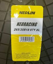 訳あり 半端品整理 NEOLIN ネオリン ネオレーシング 2022年製造 265/35R18 97Y XL トレッドウェア 320 4本価格 練習 ドリケツ用に_画像4