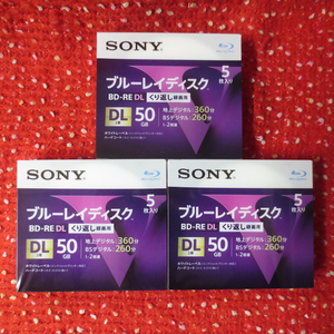 SONY ソニー ブルーレイディスク BD-RE DL 50GB くり返し録画用 5枚入り 3個セット