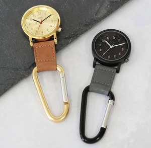 kalabina watch na- Swatch clip black Gold Brown leather stylish (NM)