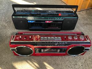 昭和レトロ SANYO サンヨー MR-U4SF FM/AM ラジカセ 欠品あり 動作未確認 現状ジャンク品 2台