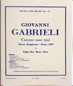 ga yellowtail eli no. 9. law because of Canzo n( score + part .) import musical score Gabrieli Canzon noni toni, from 'Sacrae symphoniae' (1597) foreign book 