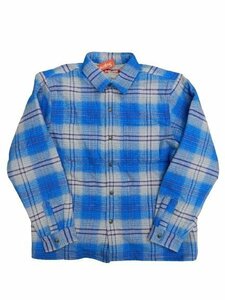 【タグ付/未使用】23FW Supreme Lined Flannel Snap Shirt サイズM ブルー チェック ジャケット シュプリーム 展示品 [B128U313]