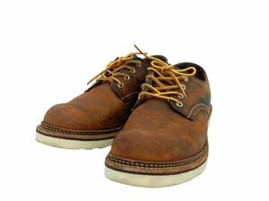 レッドウィング オックスフォード カッパー ラフ＆タフ 26.5cm プレーントゥ 短靴 ブラウン REDWING 箱付き 中古品 [B155U321]