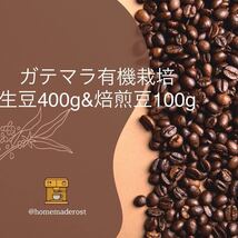 ガテマラ有機栽培 生豆400g&焙煎豆100g_画像1