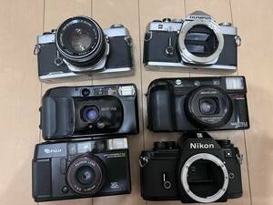 OLYMPUS OM-1 2台　Nikon　CANON　FUJI　MINOLTAのカメラ　合計６点セット