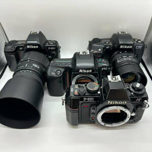 #395~ Nikon ニコン フィルムカメラ 4台 まとめ F-801S AF SIGMA 70-300mm 1:4-5.6D DL F-601 AF SIGMA ZOOM-ε 1:3.5~4.5 f=28~70mm F-501