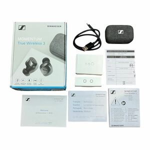 【SENNHEISER】★稼働品★ ゼンハイザー MOMENTUM True Wireless 3 ワイヤレスイヤホン MTW3 C 700074 グラファイト Bluetooth IPX4 完品