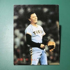 1987年　カルビー　プロ野球カード　87年　202番　巨人　加藤初　【管964】